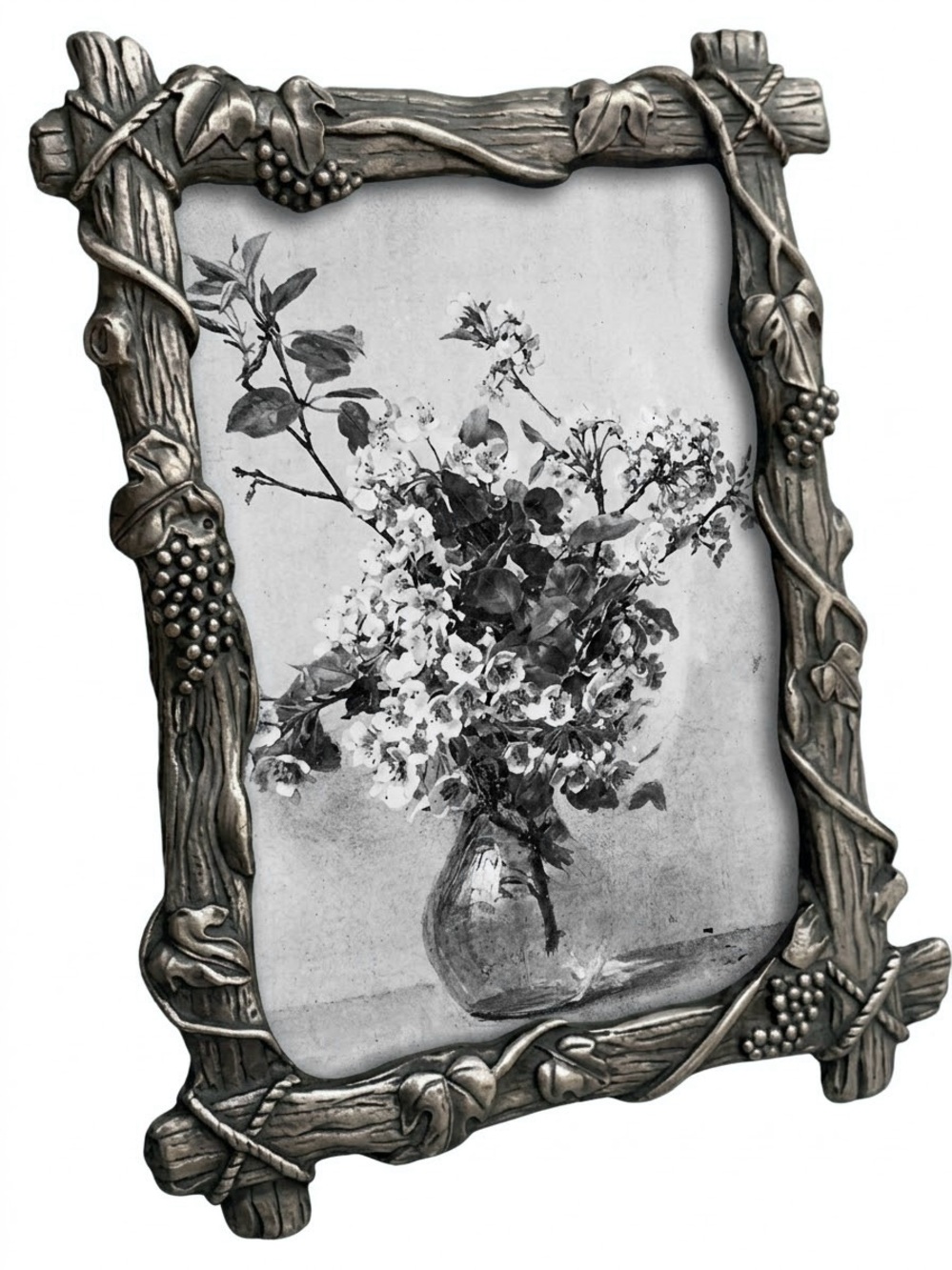 Vintage Frame SEMO 1989 Ornate Heavy Pewter Style 4 x 6